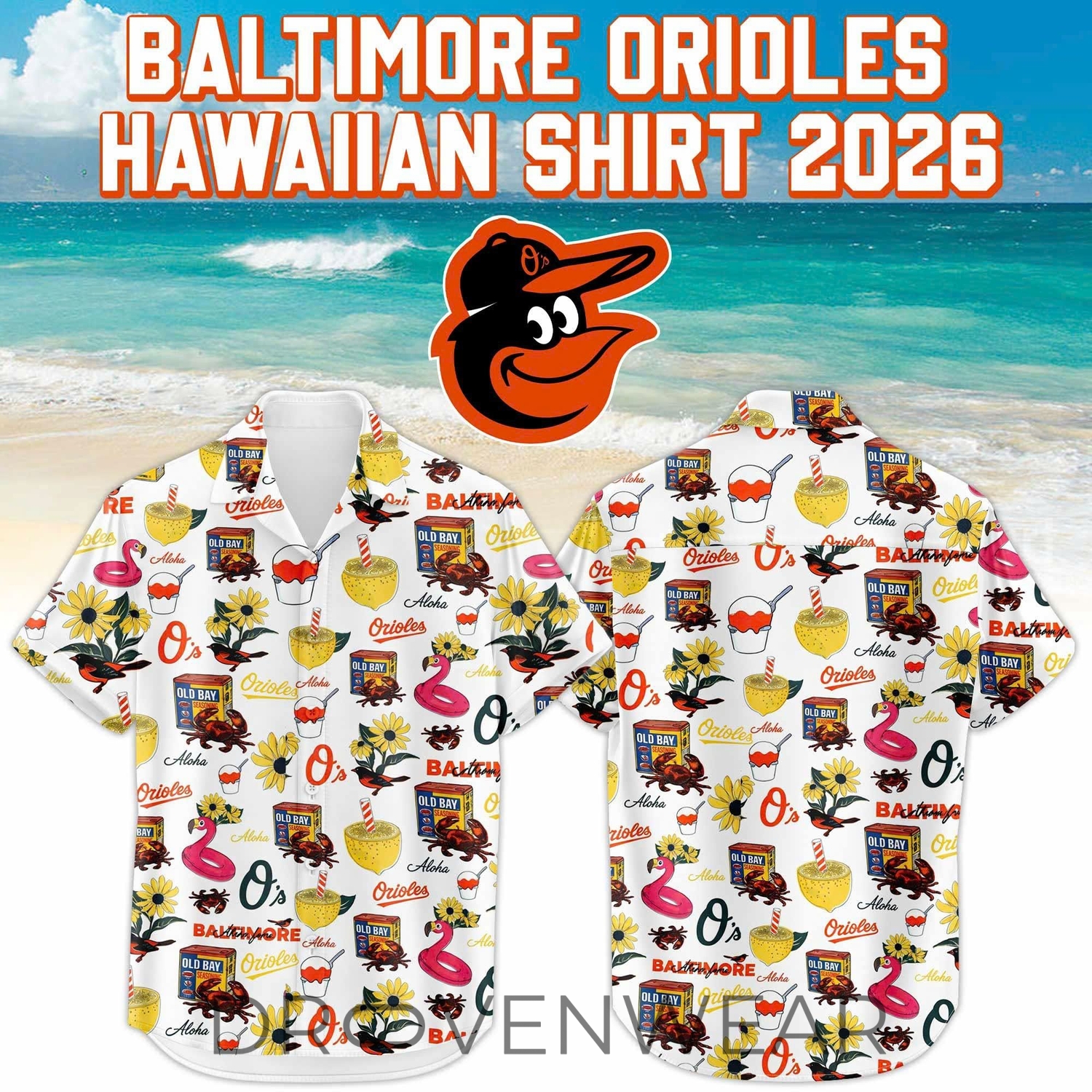 Baltimore Orioles Tropical Hawaiian Summer Shirt 2026 Edition Baltimore Orioles Tropical Hawaiian Summer Shirt 2026 Edition