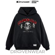 "Baseball de Club" Snoopy Graphic Hoodie - Cute Athletic Oversized Navy Blue Pullover