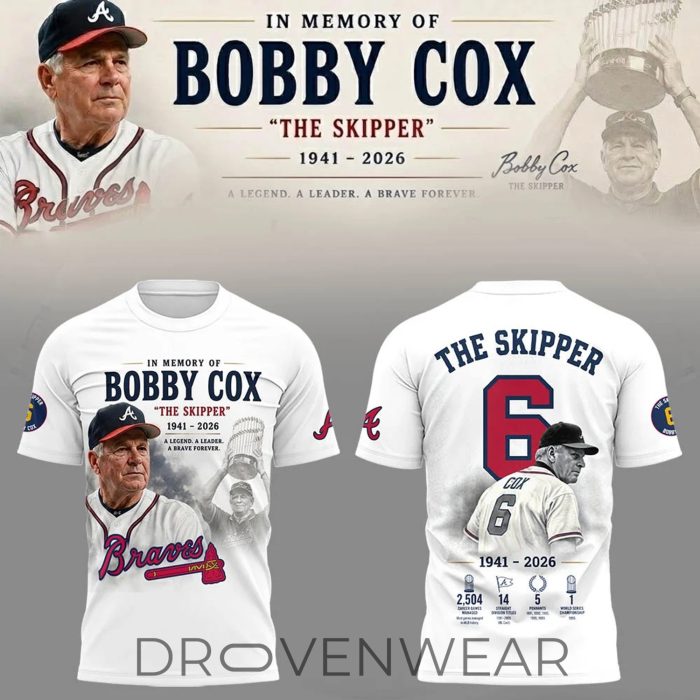 Bobby Cox Tribute Legendary Manager Graphic Shirt - Image 2
