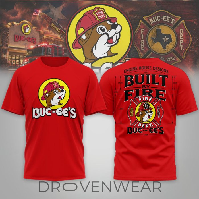 Buc-ees Firefighter Engine House 2026 3D Graphic Shirt - Image 2