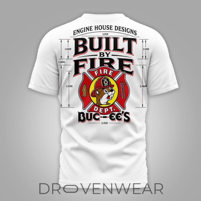 Buc-ees Firefighter Engine House 2026 3D Graphic Shirt - Image 4