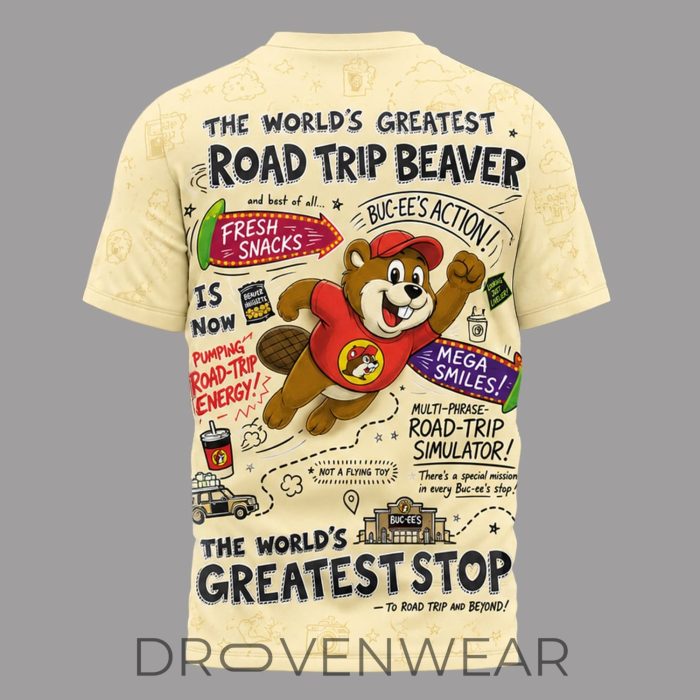 Buc-ee's Road Trip Beaver Graphic 3D Shirt - Image 3