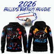 Buffalo Bills 2026 Billustration Black Hoodie Fan Edition