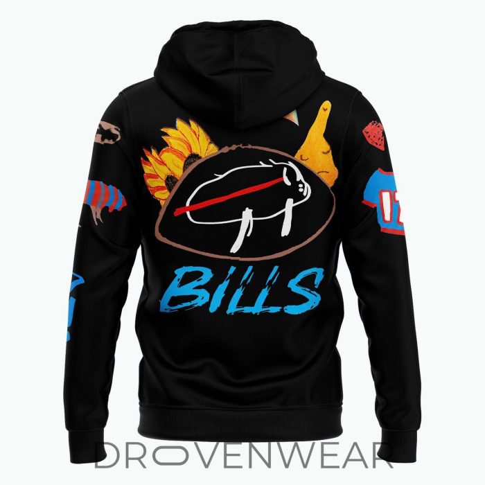 Buffalo Bills 2026 Billustration Black Hoodie Fan Edition - Image 3