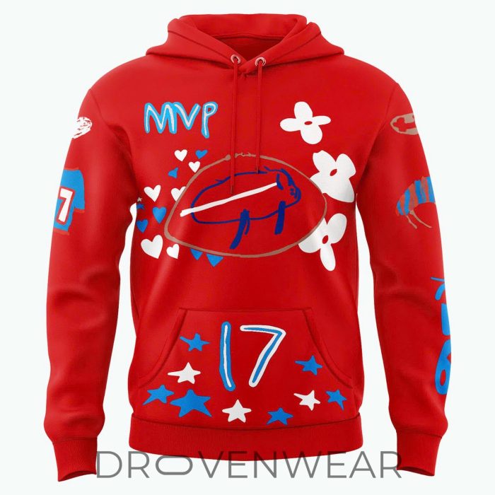 Buffalo Bills 2026 Billustration Red Hoodie Exclusive Drop - Image 2