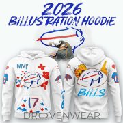 Buffalo Bills 2026 Billustration White Hoodie Limited Fan Release