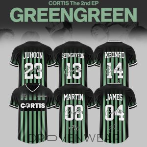CORTIS The 2nd EP GREENGREEN Special Football Jersey by Drovenwear.com