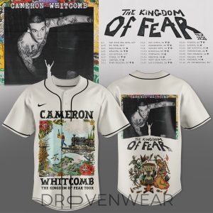 Cameron Whitcomb Kingdom of Fear Tour 2026 Baseball Jersey by Drovenwear.com