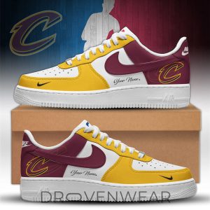 Cleveland Cavaliers 2026 Playoffs Custom Air Force 1 Sneakers by Drovenwear.com