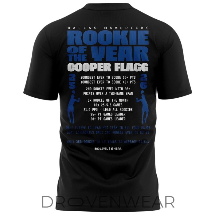 Cooper Flagg 2026 ROOKIE OF THE YEAR Limited Premium Tee - Image 3