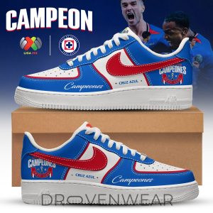 Cruz Azul La Decima Liga MX 2026 Custom Air Force 1 Sneakers by Drovenwear.com