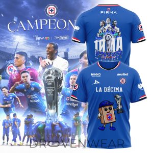 Cruz Azul La Decima Liga MX 2026 Fan Shirt by Drovenwear.com