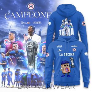 Cruz Azul La Decima Liga MX 2026 Premium Hoodie by Drovenwear.com