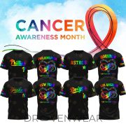 Custom Baseball Team Cancer Awareness Awareness Month Personalized Graphic T-Shirt
