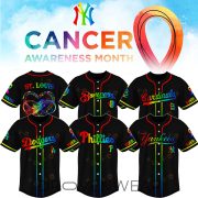 Custom Baseball Team Cancer Awareness Month Personalized Limited Jersey