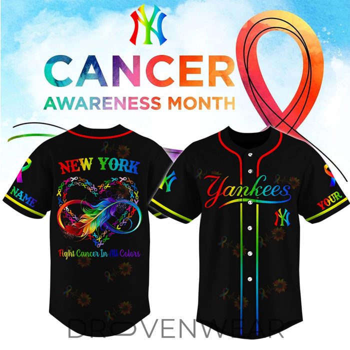 Custom Baseball Team Cancer Awareness Month Personalized Limited Jersey - Image 2