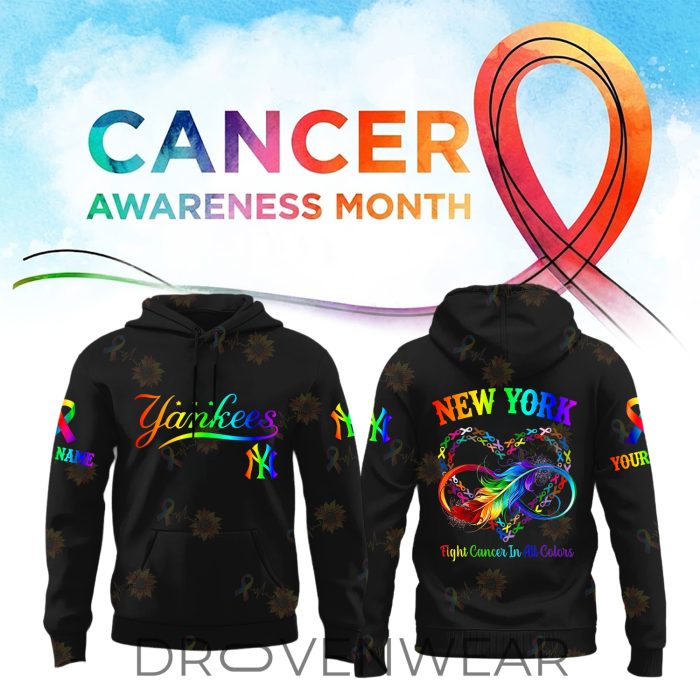 Custom Baseball Team Cancer Awareness Month Personalized Premium Hoodie - Image 3
