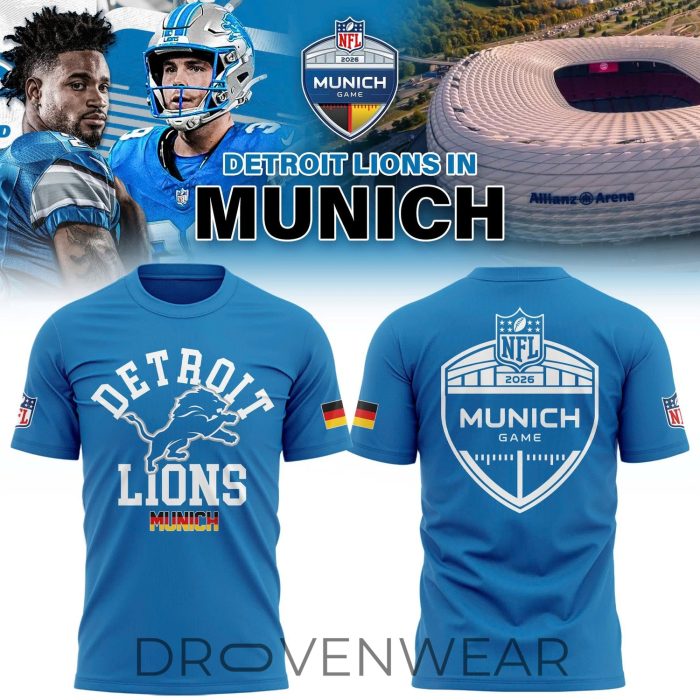 Detroit Lions Munich 2026 Official Match T-Shirt - Image 4