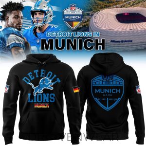 Detroit Lions Munich Game 2026 NFL Fan Hoodie by Drovenwear.com