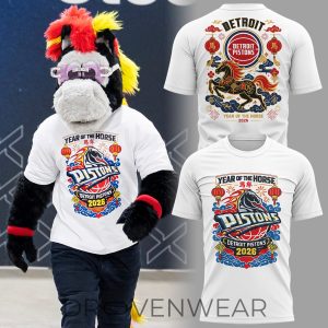 Detroit Pistons Year of the Horse 2026 Special Edition Shirt by Drovenwear.com