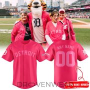 Detroit Tigers Pink Ribbon Strike Out Cancer Awareness Game Jersey