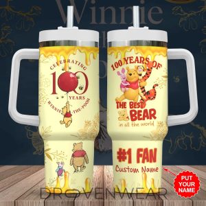 Disney Winnie the Pooh 100th Anniversary Gift Tumbler by Drovenwear.com