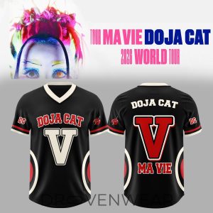 Doja Cat Ma Vie World Tour 2026 Exclusive Football Jersey by Drovenwear.com