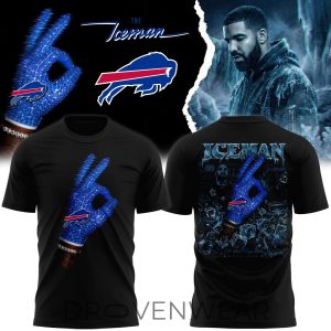 Drake Iceman x Buffalo Bills Limited Edition TShirt by Drovenwear.com