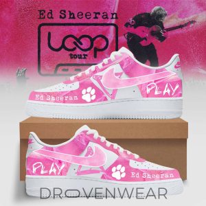 Ed Sheeran Loop Tour 2026 Pink Air Force 1 Sneakers by Drovenwear.com