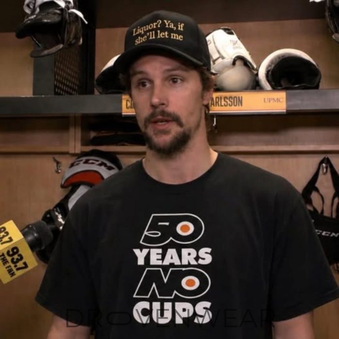 Erik Karlsson Philadelphia Flyers "50 Years No Cups" T-Shirt - Image 4