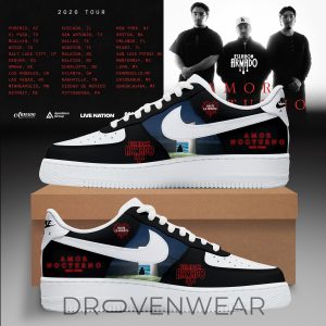 Eslabon Armado Amor Nocturno Tour Custom Air Force 1 Sneakers by Drovenwear.com
