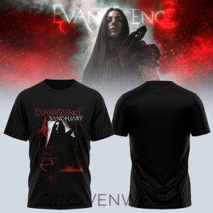 Evanescence Sanctuary Tour Graphic TShirt 2026 by Drovenwear.com
