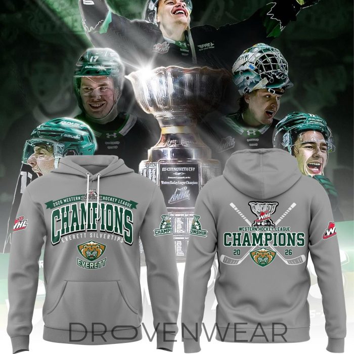 Everett Silvertips WHL Champions 2026 Commemorative Hoodie - Image 3