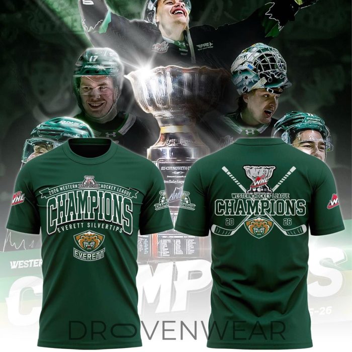 Everett Silvertips WHL Championship 2026 Celebration T-Shirt - Image 2