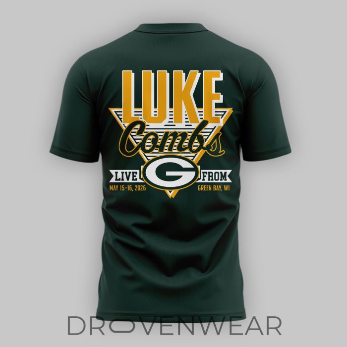 Exclusive 2026 Fan T-Shirt – Luke Combs x Green Bay Packers Edition - Image 3
