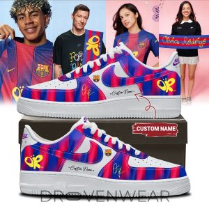 FC Barcelona x Olivia Rodrigo Signature Custom Air Force 1 by Drovenwear.com