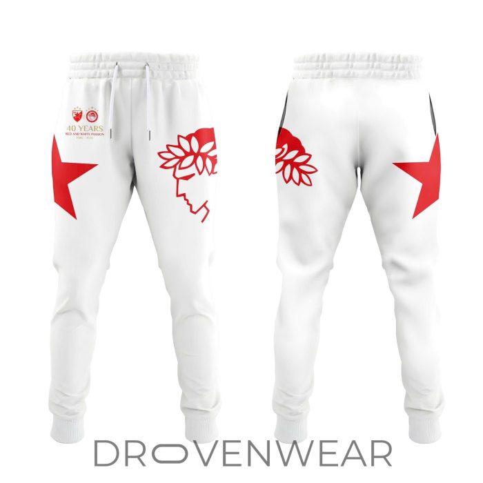 FK Crvena Zvezda Red Star Belgrade 100 Years of Red and White Passion Anniversary Hoodie - Image 2