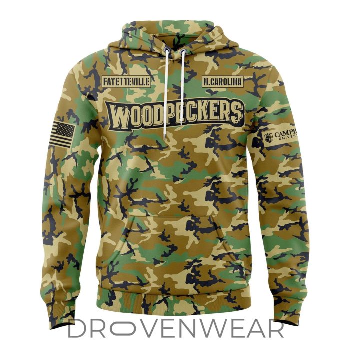 Fayetteville Woodpeckers x Military Appreciation Premium Hoodie Special Edition - Image 2