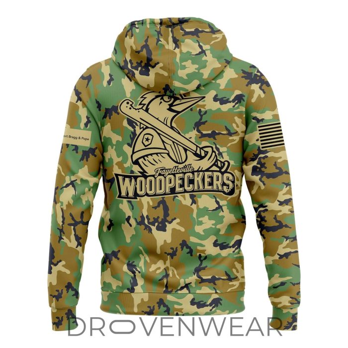 Fayetteville Woodpeckers x Military Appreciation Premium Hoodie Special Edition - Image 3