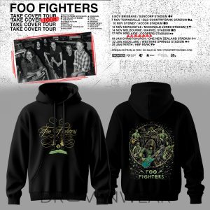 Foo Fighters Take Cover Tour 2026 Hoodie Version 1 by Drovenwear.com