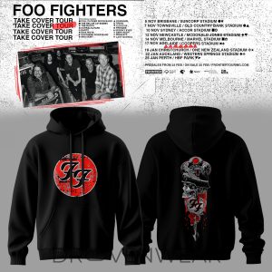 Foo Fighters Take Cover Tour 2026 Hoodie Version 2 by Drovenwear.com