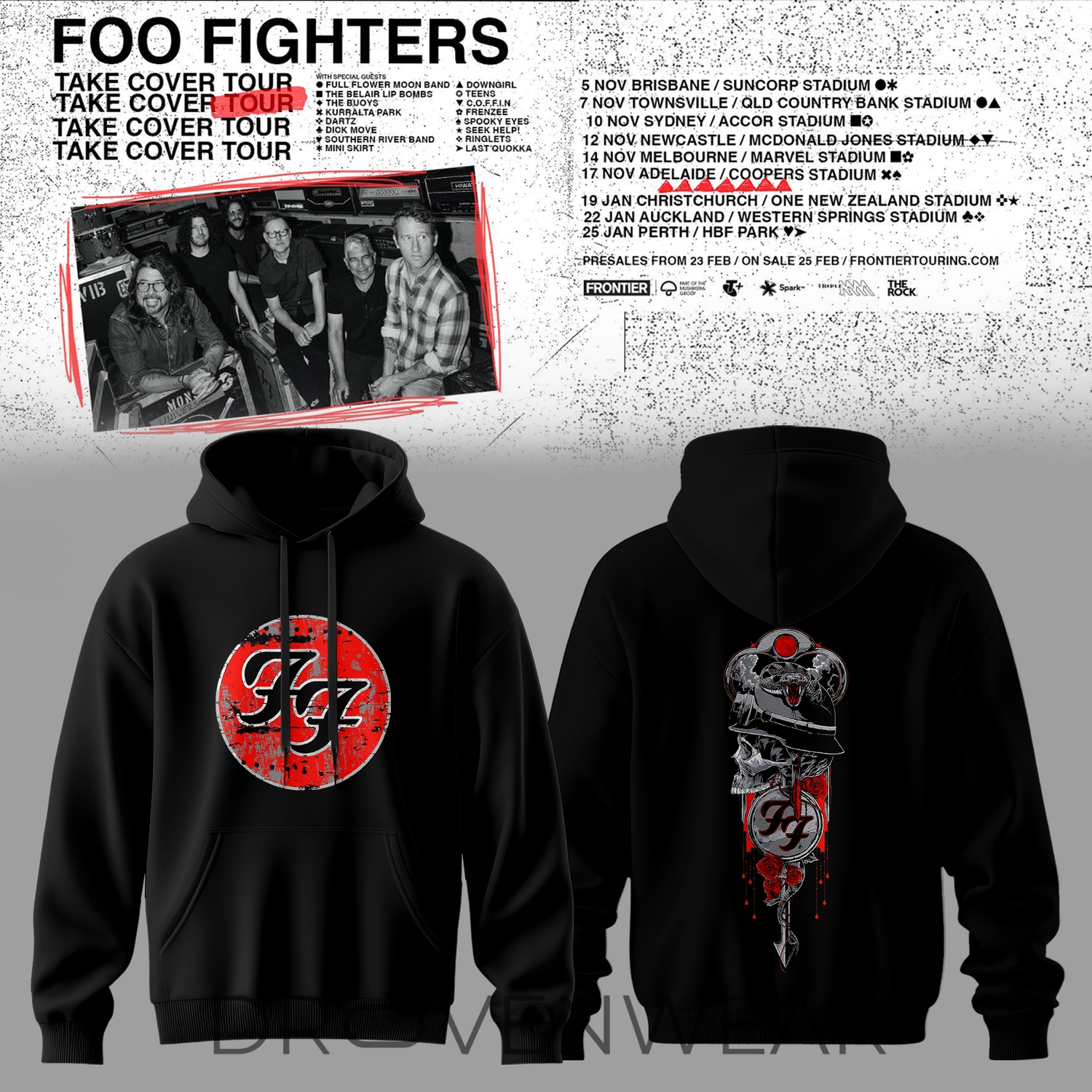 Foo Fighters Take Cover Tour 2026 Hoodie Version 2 Foo Fighters Take Cover Tour 2026 Hoodie Version 2