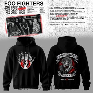 Foo Fighters Take Cover Tour 2026 Hoodie Version 4 by Drovenwear.com