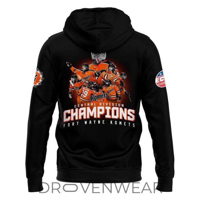 Fort Wayne Komets 2026 Central Division Champions Celebration Hoodie - Image 3