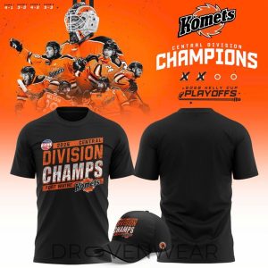 Fort Wayne Komets 2026 Central Division Champions TShirt by Drovenwear.com