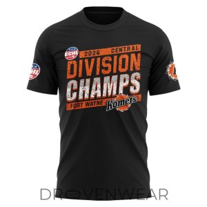 Fort Wayne Komets 2026 Central Division Champions TShirt by Drovenwear.com