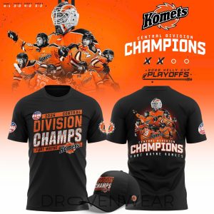 Fort Wayne Komets 2026 Division Champions Fan TShirt by Drovenwear.com