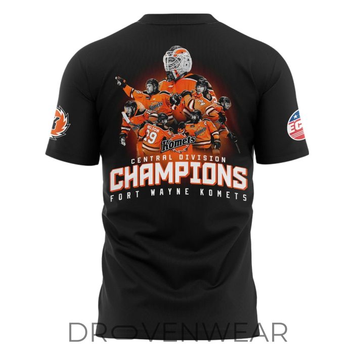 Fort Wayne Komets 2026 Division Champions Fan T-Shirt - Image 3