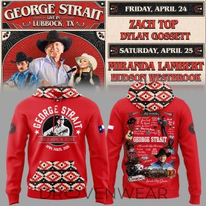 George Strait One Last Ride Tour Lubbock Stadium Hoodie by Drovenwear.com