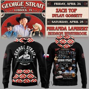 George Strait One Last Ride Tour Lubbock Stadium Hoodie by Drovenwear.com